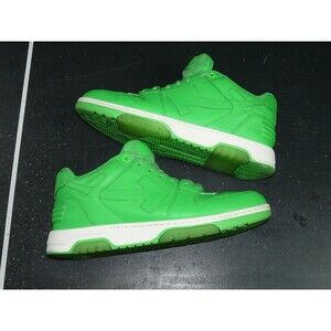 Off-White OOO Out Of Office Leather Bright Green Fluo Sneakers Shoes EU 46 US 13